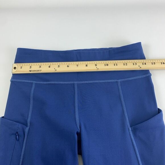 Athleta All In Reaction 7/8 Tight Blue Legging Laser Cut Design 82308 Medium - Picture 12 of 14